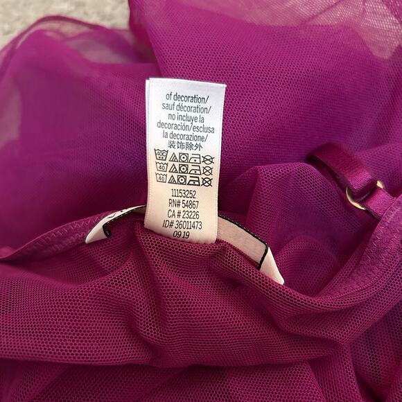 Victoria’s Secret Lace Babydoll Chemise Sheer Deep V Mini Dress Large Coquette - Picture 4 of 4